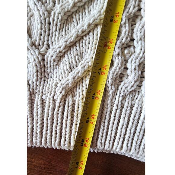 Rebecca Minkoff Blake Pearl Cable Knit Sweater, Cream,  Sz XS - Picture 10 of 11